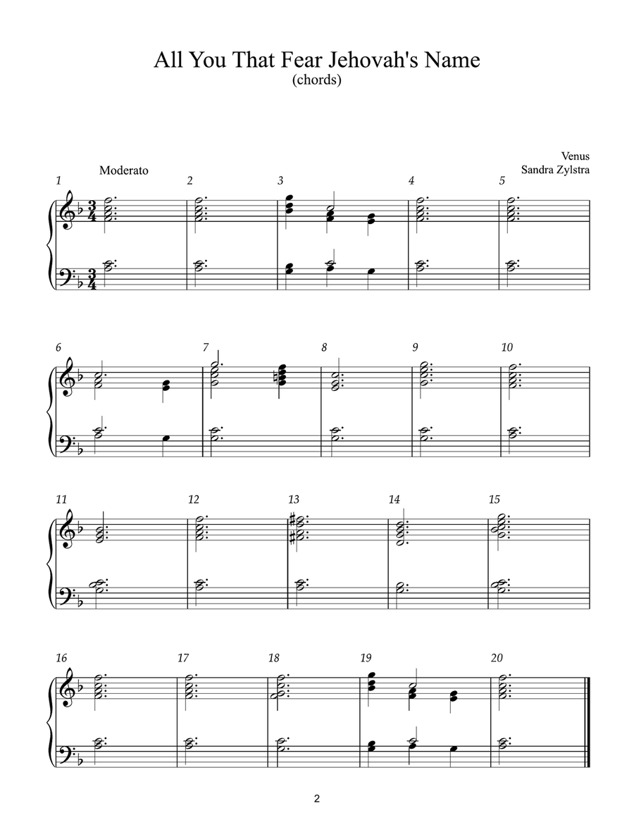 Easy Handbell Hymns -Book 3 (2 octave handbell hymns) 2-Octaves scores gallery preview page 5