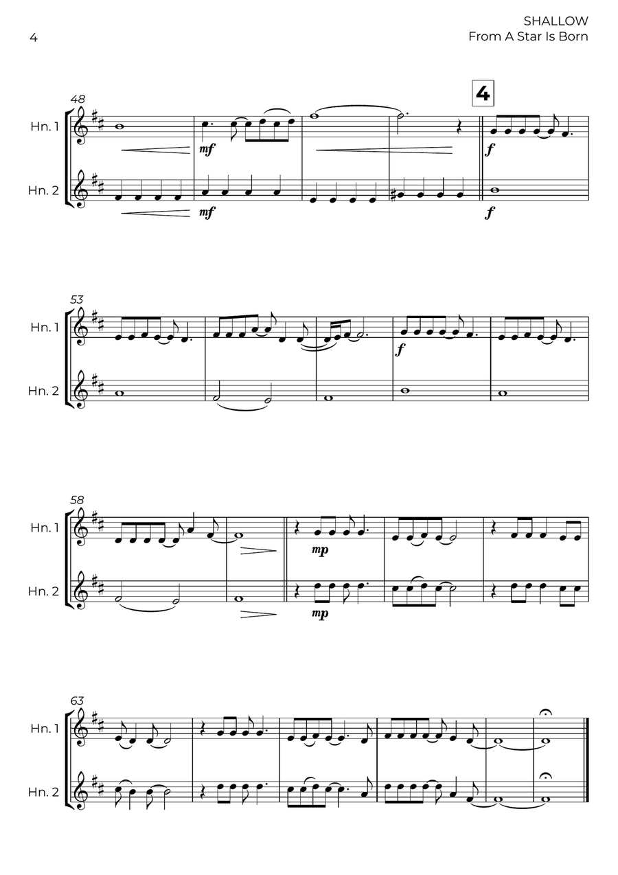 Shallow Shallow Brass Duet scores gallery preview page 4