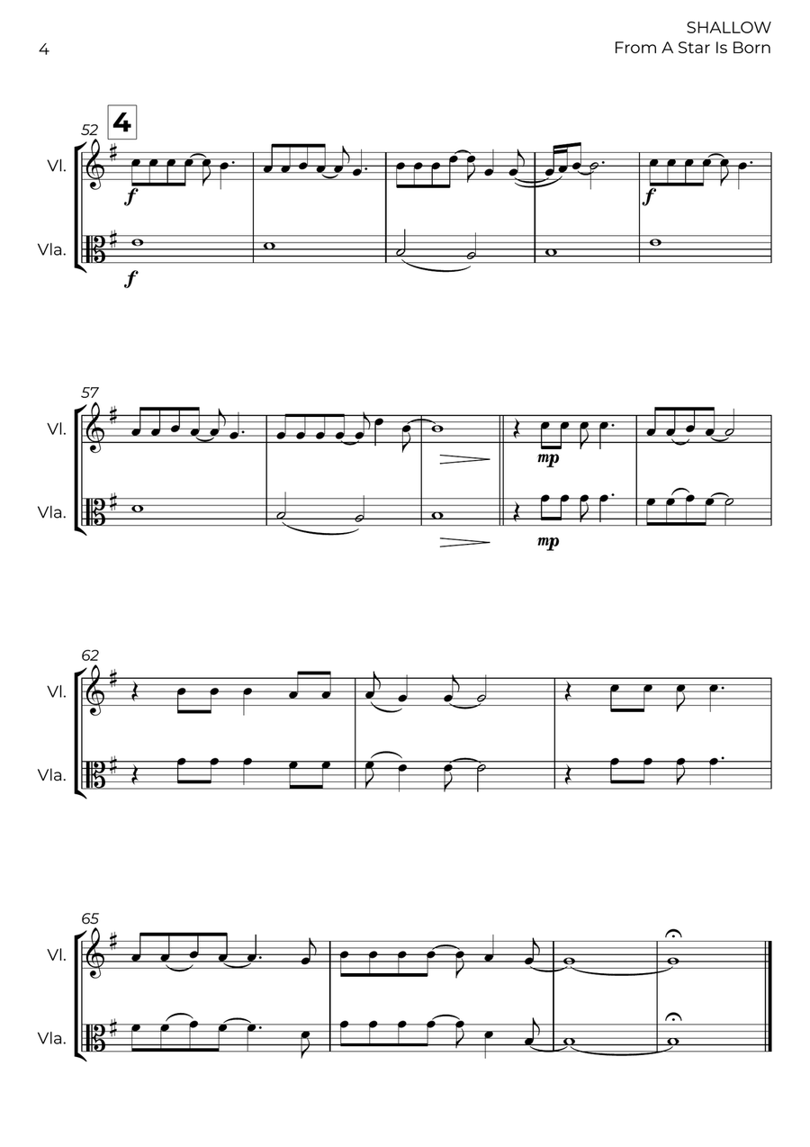 Shallow Shallow String Duet scores gallery preview page 4