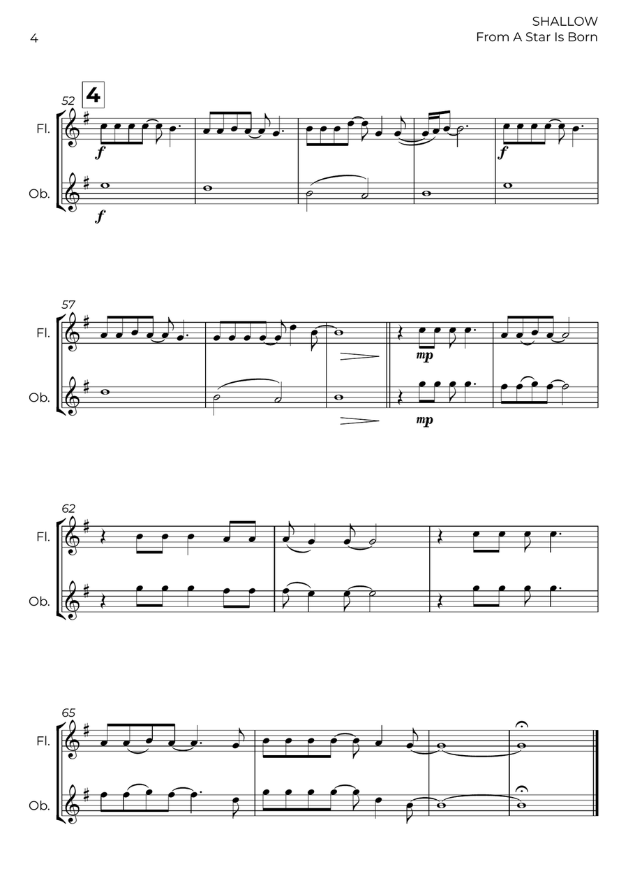 Shallow Shallow Woodwind Duet scores gallery preview page 4