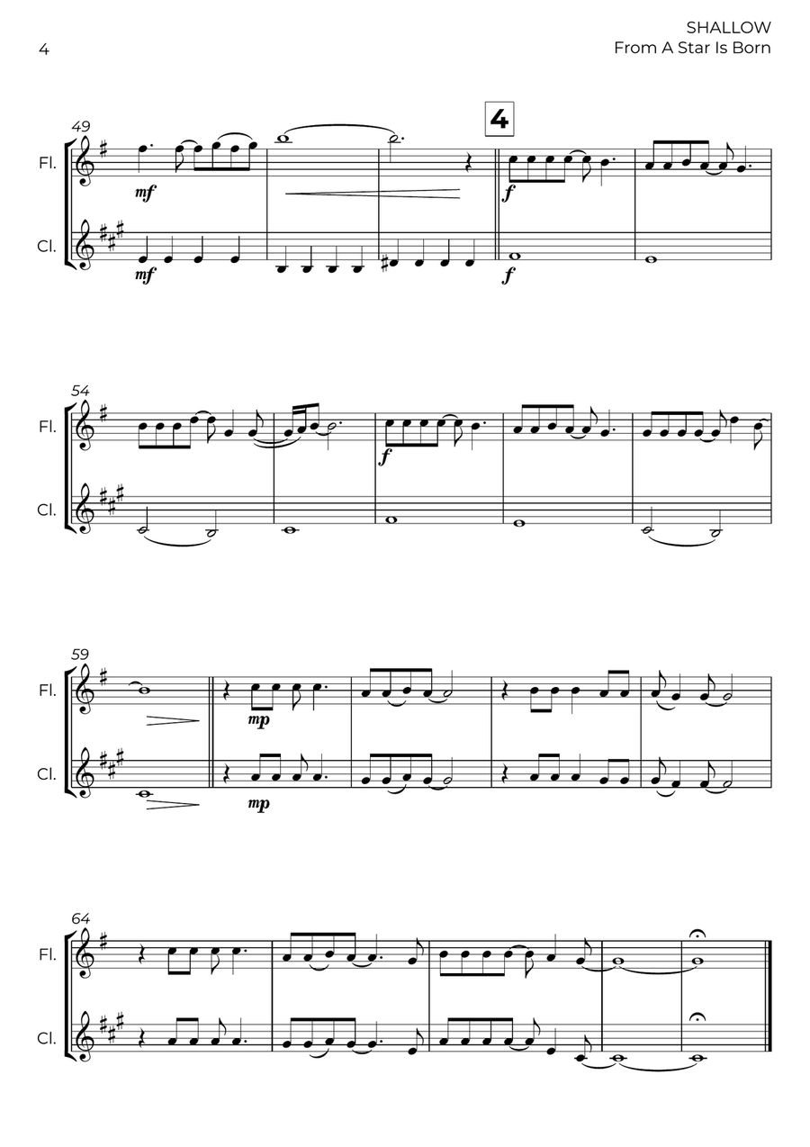 Shallow Shallow Woodwind Duet scores gallery preview page 4
