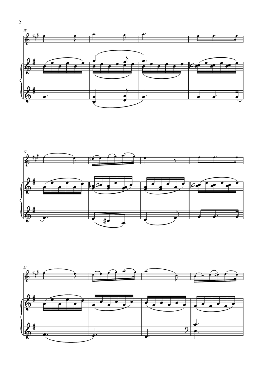 Franz Schubert - Du bist die Ruh (G major) for Soprano Saxophone and Piano Soprano Saxophone scores gallery preview page 2