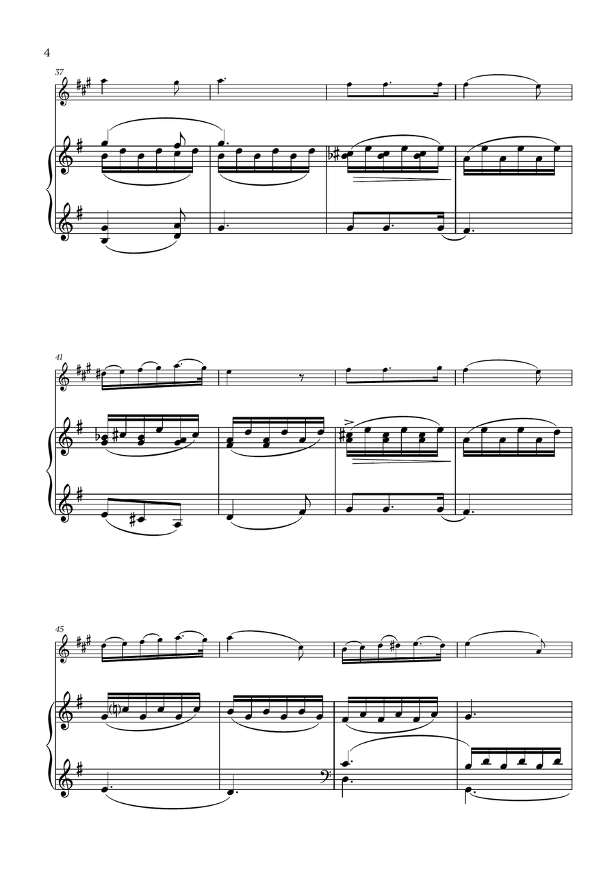 Franz Schubert - Du bist die Ruh (G major) for Soprano Saxophone and Piano Soprano Saxophone scores gallery preview page 4