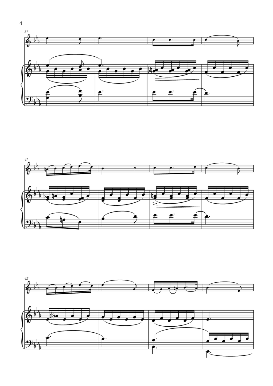 Franz Schubert - Du bist die Ruh for Oboe and Piano Piano scores gallery preview page 4