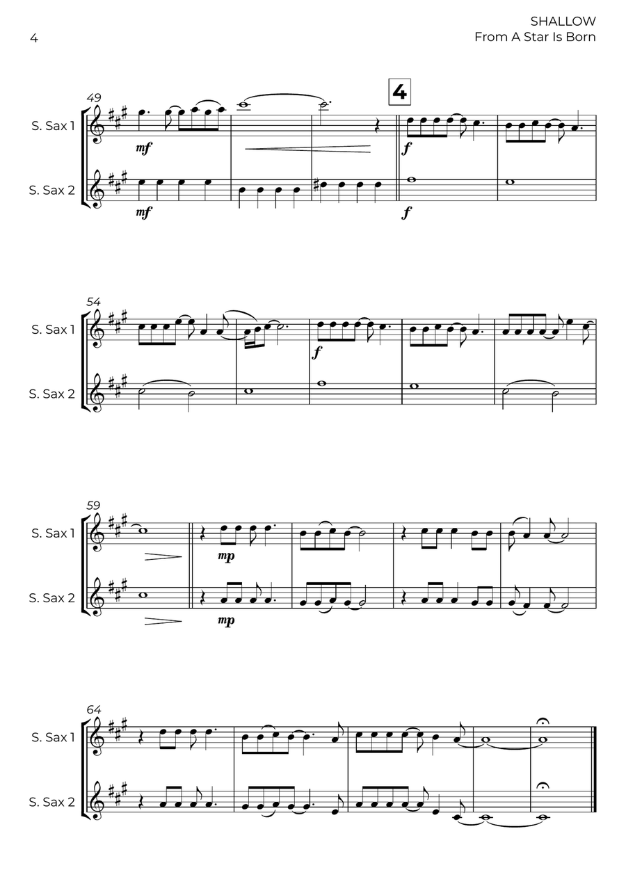 Shallow Shallow Woodwind Duet scores gallery preview page 4