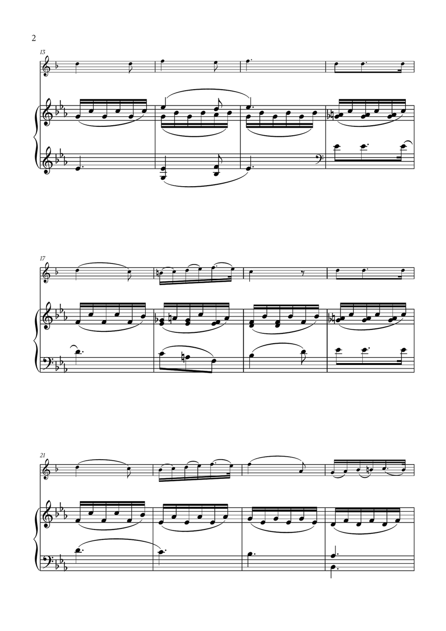 Franz Schubert - Du bist die Ruh for Soprano Saxophone and Piano Soprano Saxophone scores gallery preview page 2