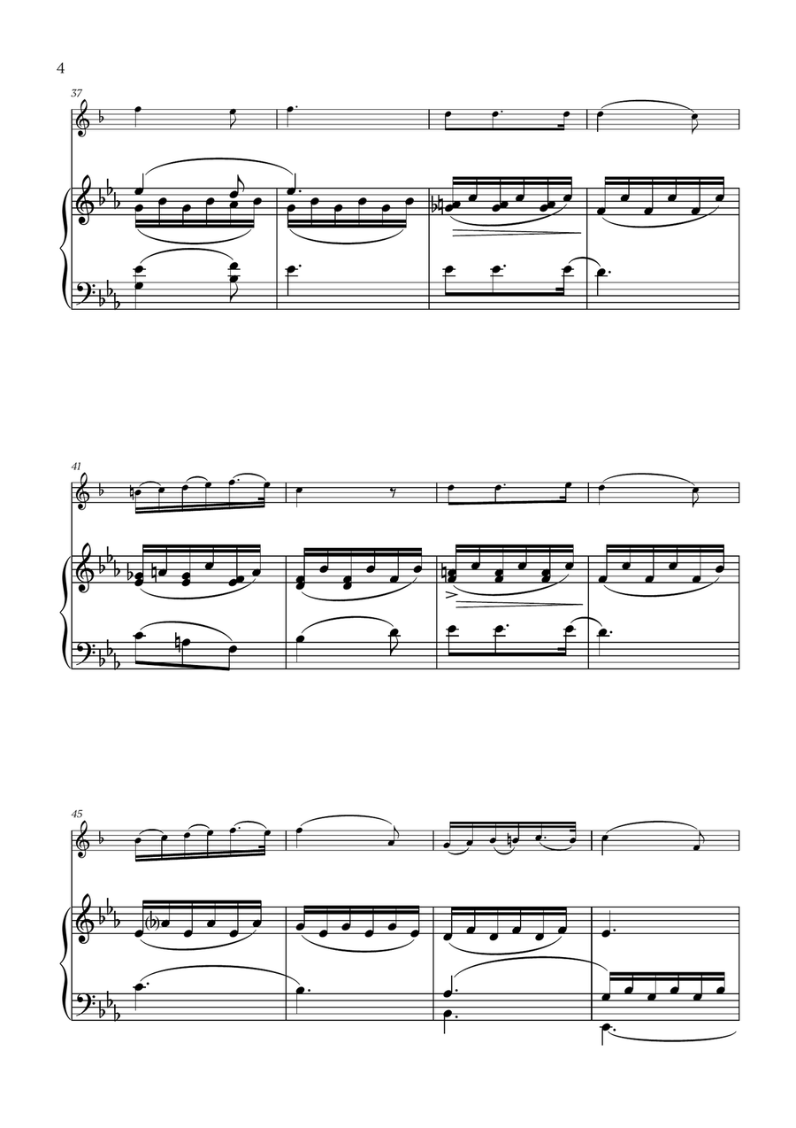 Franz Schubert - Du bist die Ruh for Soprano Saxophone and Piano Soprano Saxophone scores gallery preview page 4