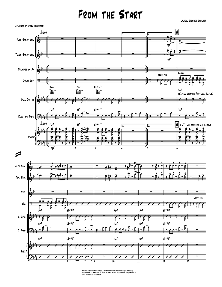 From The Start From The Start Jazz Ensemble scores gallery preview page 1