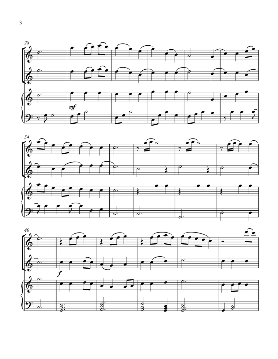 Be Thou My Vision, for Two Recorders and Piano Woodwind Duet scores gallery preview page 4