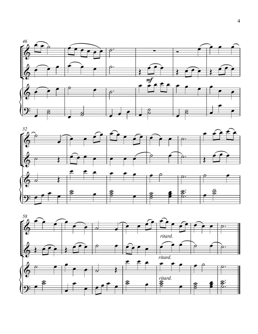 Be Thou My Vision, for Two Recorders and Piano Woodwind Duet scores gallery preview page 5