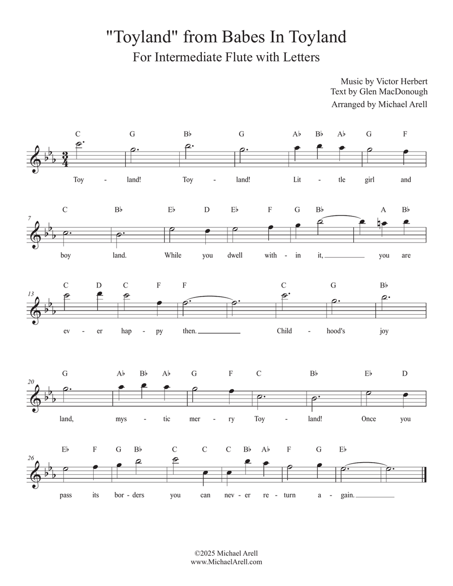 Toyland for Flute Toyland for Flute Piccolo scores gallery preview page 1