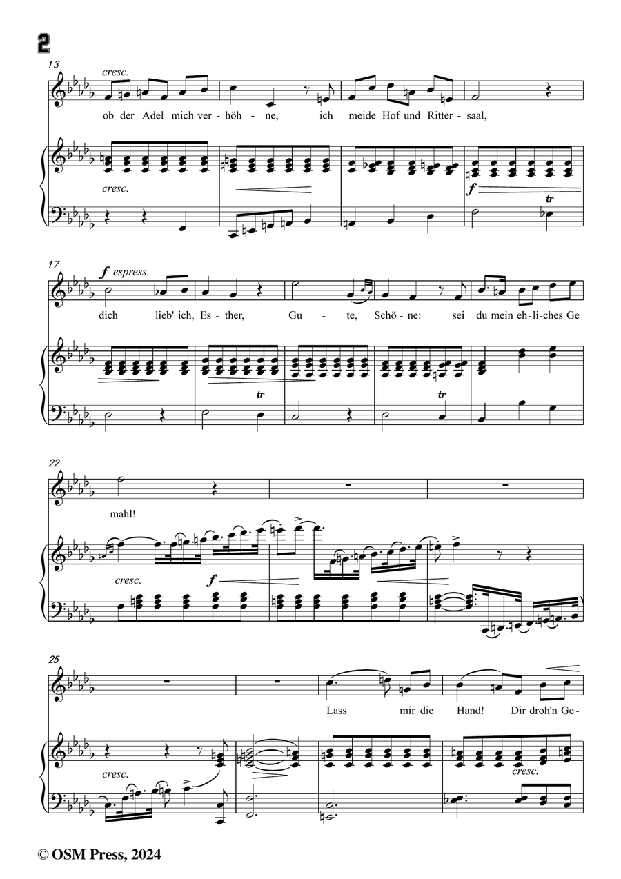 C. Loewe-Wie früh das enge Pförtchen knarre,in b flat minor Piano, Vocal scores gallery preview page 4