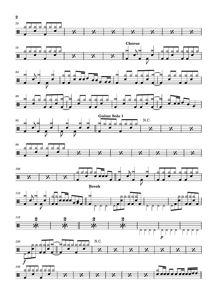 Whole Lotta Rosie Whole Lotta Rosie Drum Set scores gallery preview page 2