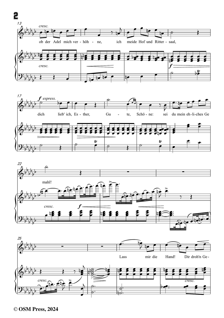 C. Loewe-Wie früh das enge Pförtchen knarre,in e flat minor Piano, Vocal scores gallery preview page 4