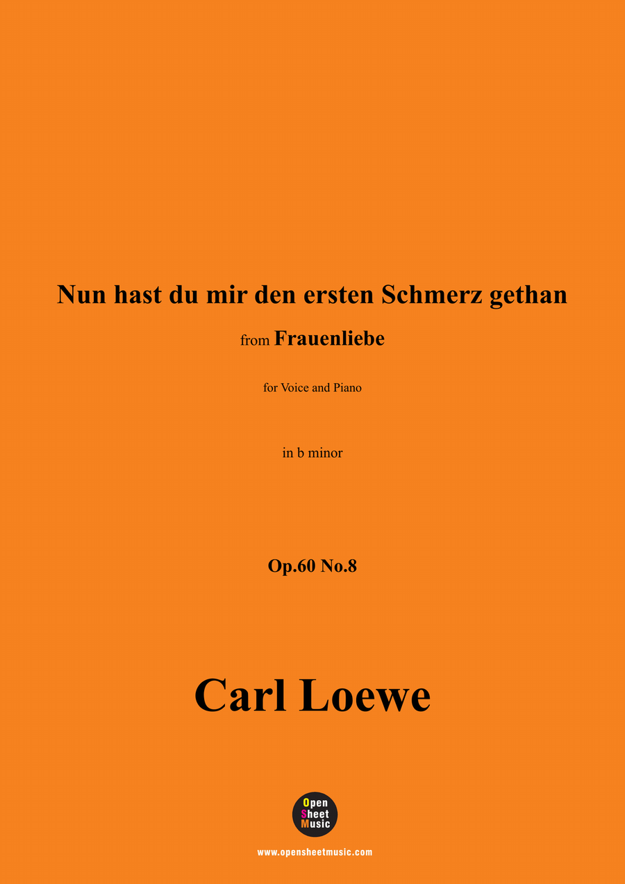 C. Loewe-Nun hast du mir den ersten Schmerz gethan,in b minor Piano, Vocal scores gallery preview page 1