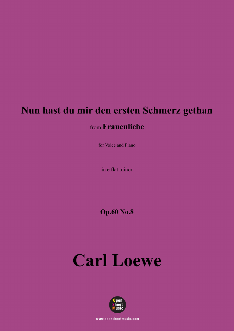 C. Loewe-Nun hast du mir den ersten Schmerz gethan,in e flat minor Piano, Vocal scores gallery preview page 1