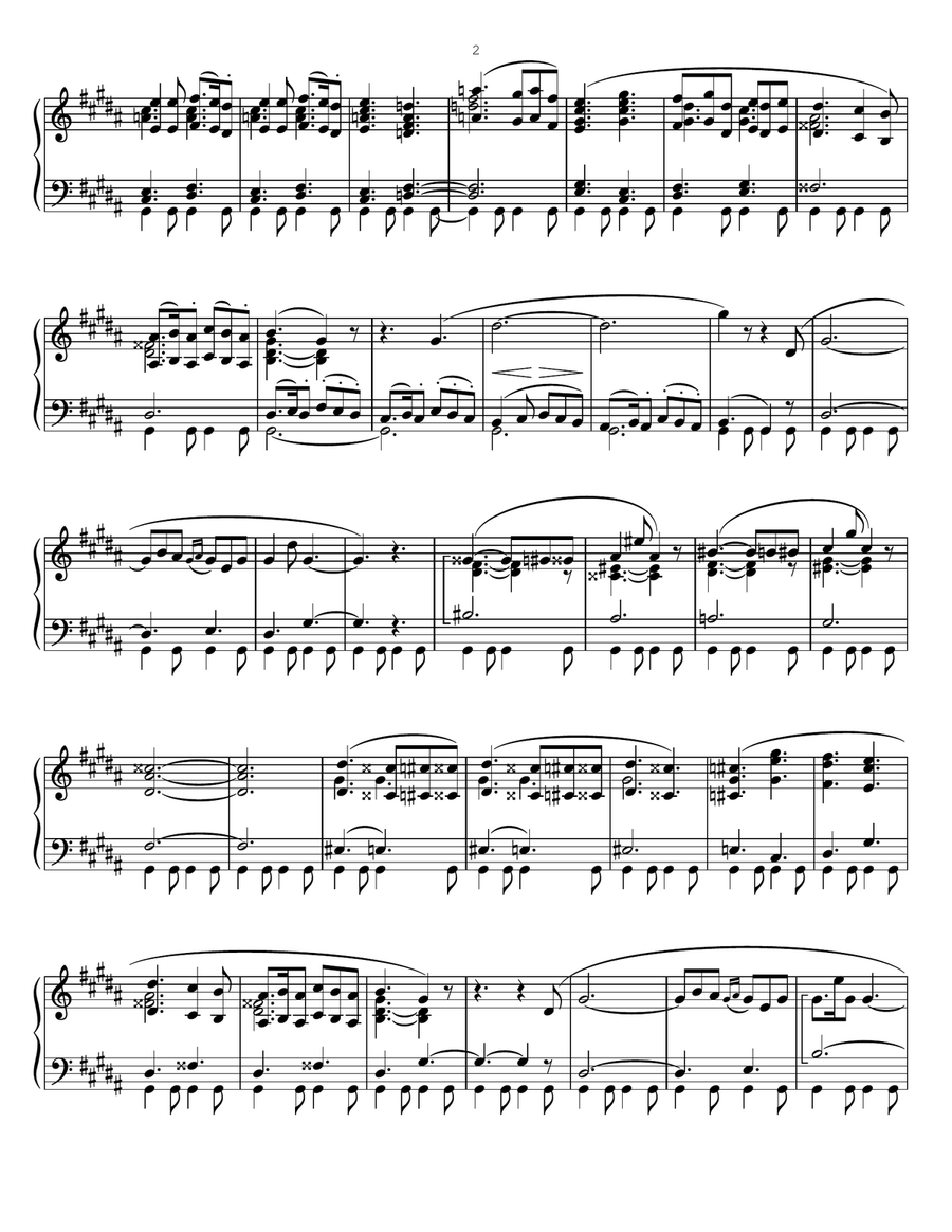 The Old Castle (Il Vecchio Castello) from Pictures at an Exhibition Piano Solo scores gallery preview page 2