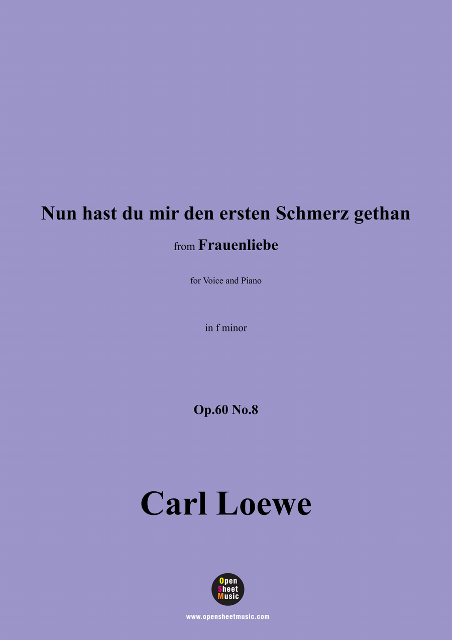C. Loewe-Nun hast du mir den ersten Schmerz gethan,in f minor Piano, Vocal scores gallery preview page 1