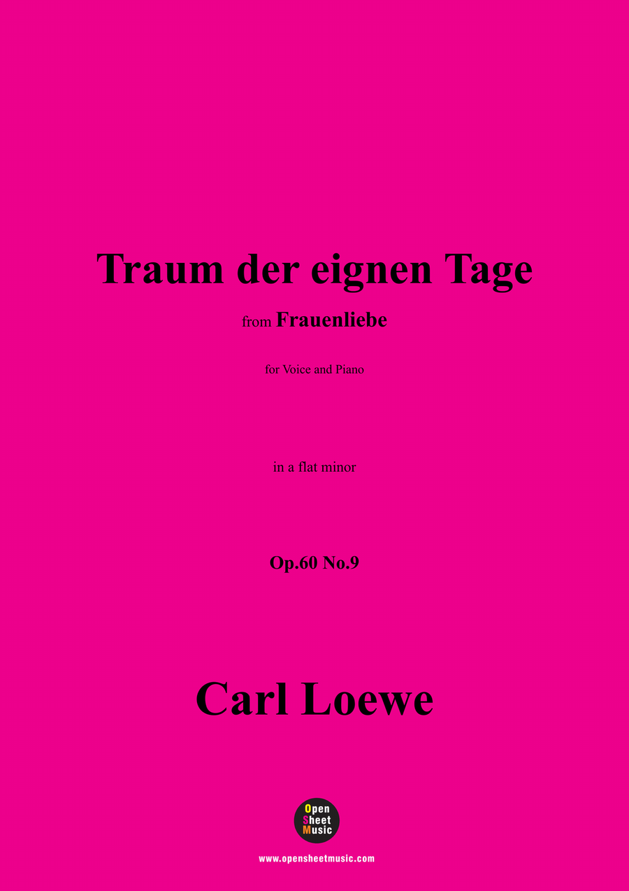 C. Loewe-Traum der eignen Tage,in a flat minor Piano, Vocal scores gallery preview page 1