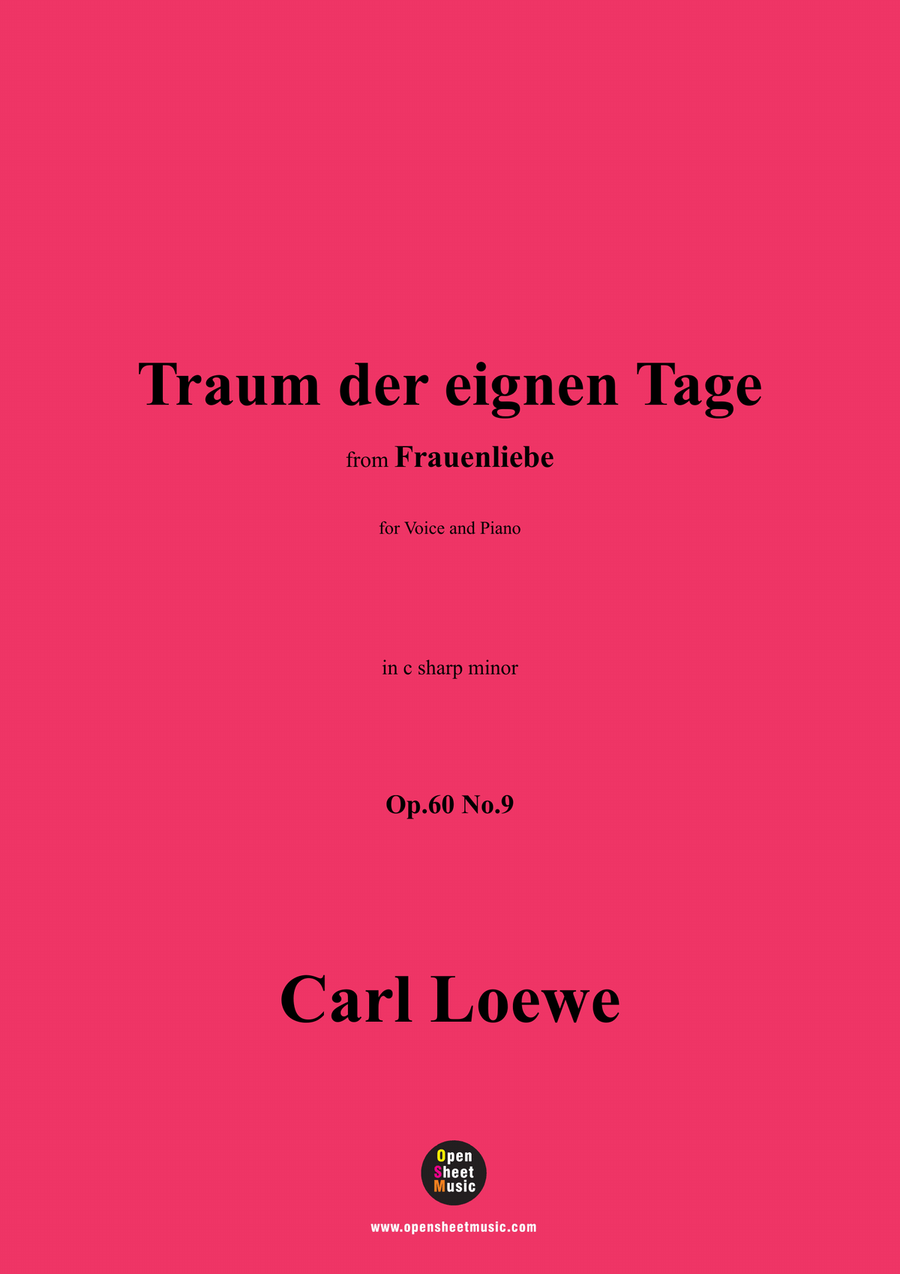 C. Loewe-Traum der eignen Tage,in c sharp minor Piano, Vocal scores gallery preview page 1