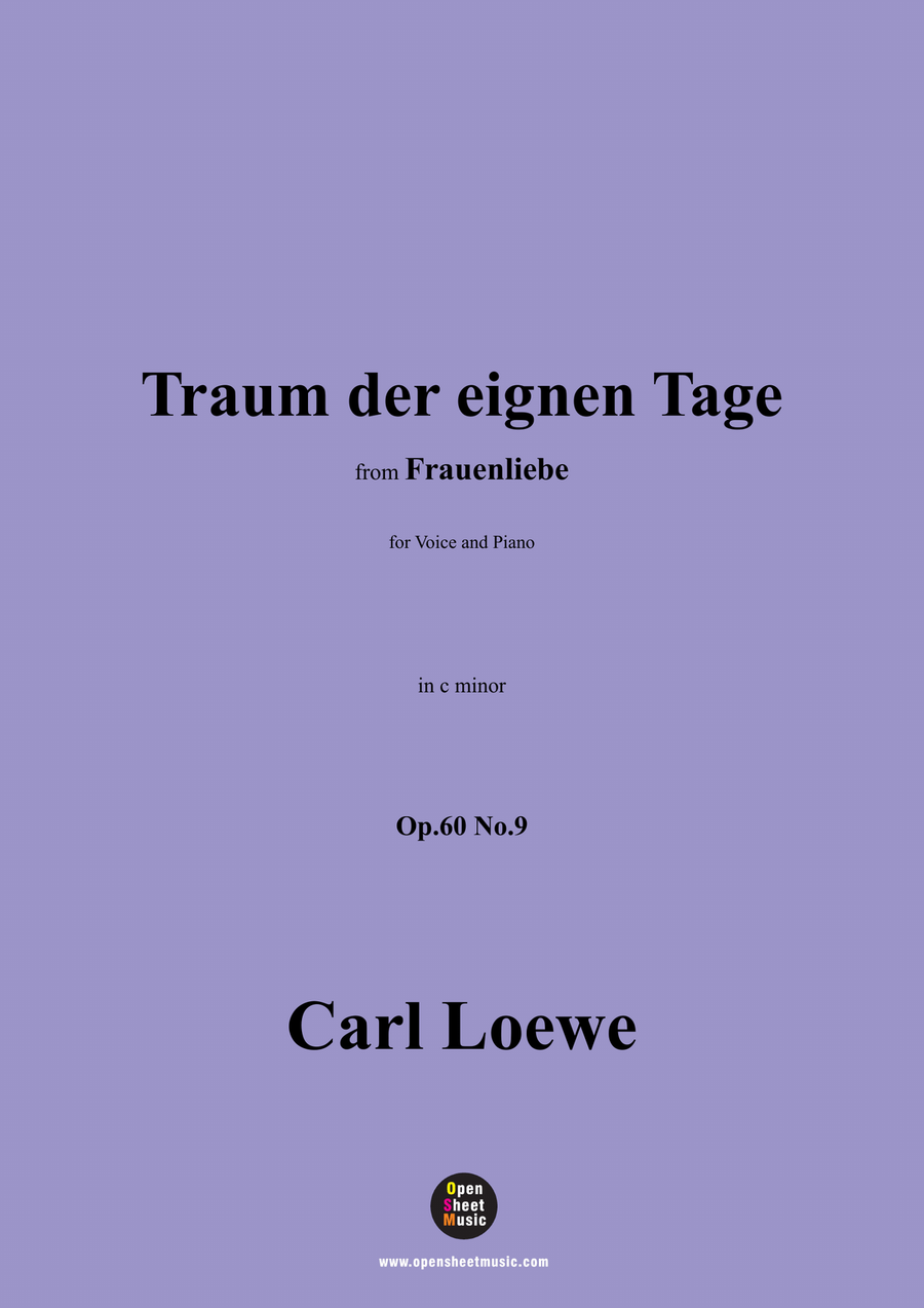 C. Loewe-Traum der eignen Tage,in c minor Piano, Vocal scores gallery preview page 1