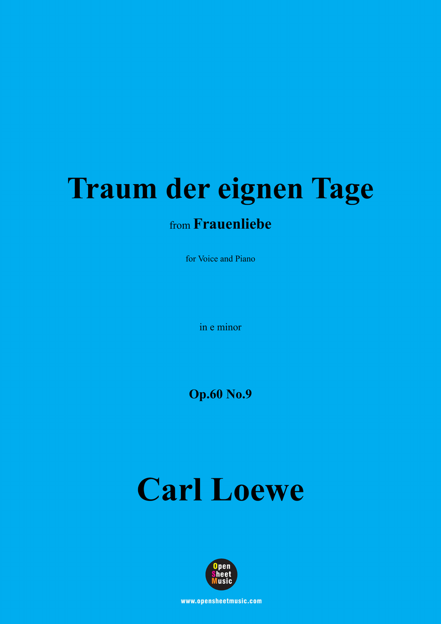 C. Loewe-Traum der eignen Tage,in e minor Piano, Vocal scores gallery preview page 1