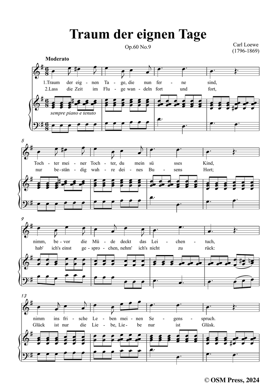 C. Loewe-Traum der eignen Tage,in e minor Piano, Vocal scores gallery preview page 3