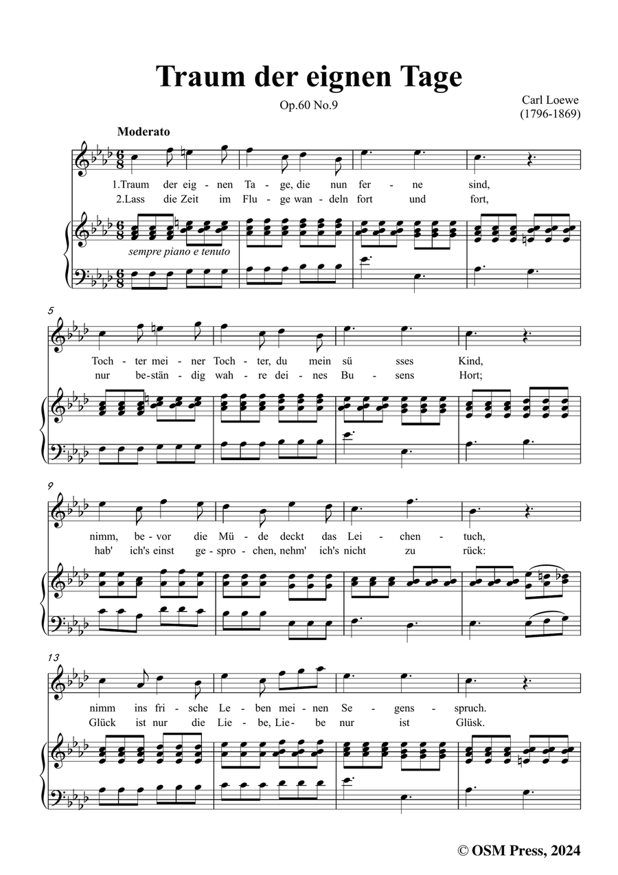 C. Loewe-Traum der eignen Tage,in f minor Piano, Vocal scores gallery preview page 3