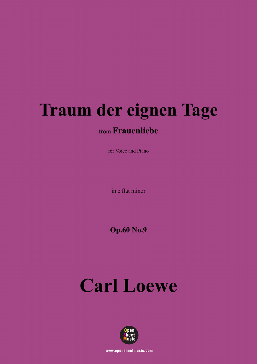 C. Loewe-Traum der eignen Tage,in e flat minor Piano, Vocal scores gallery preview page 1