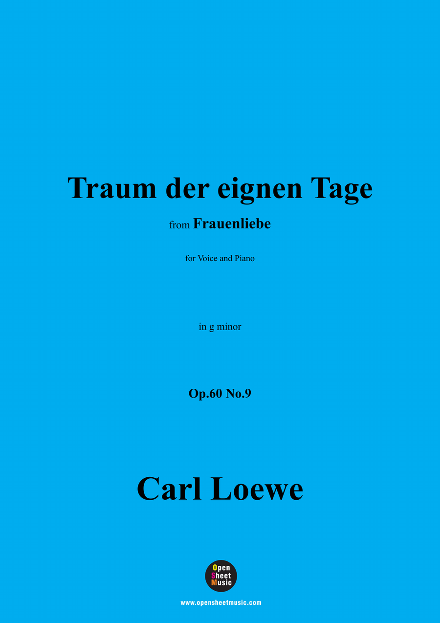 C. Loewe-Traum der eignen Tage,in g minor Piano, Vocal scores gallery preview page 1
