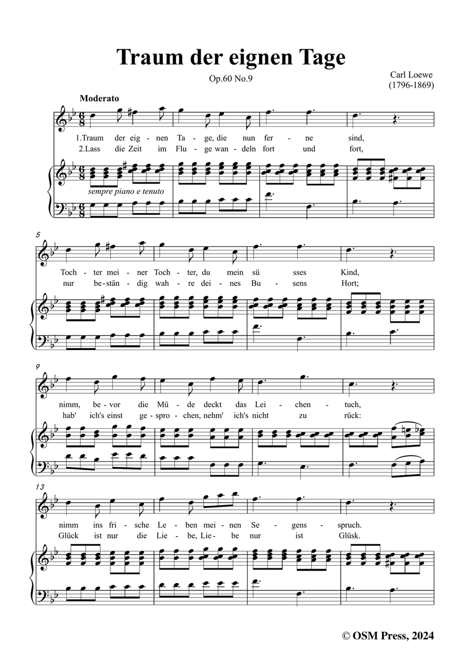 C. Loewe-Traum der eignen Tage,in g minor Piano, Vocal scores gallery preview page 3