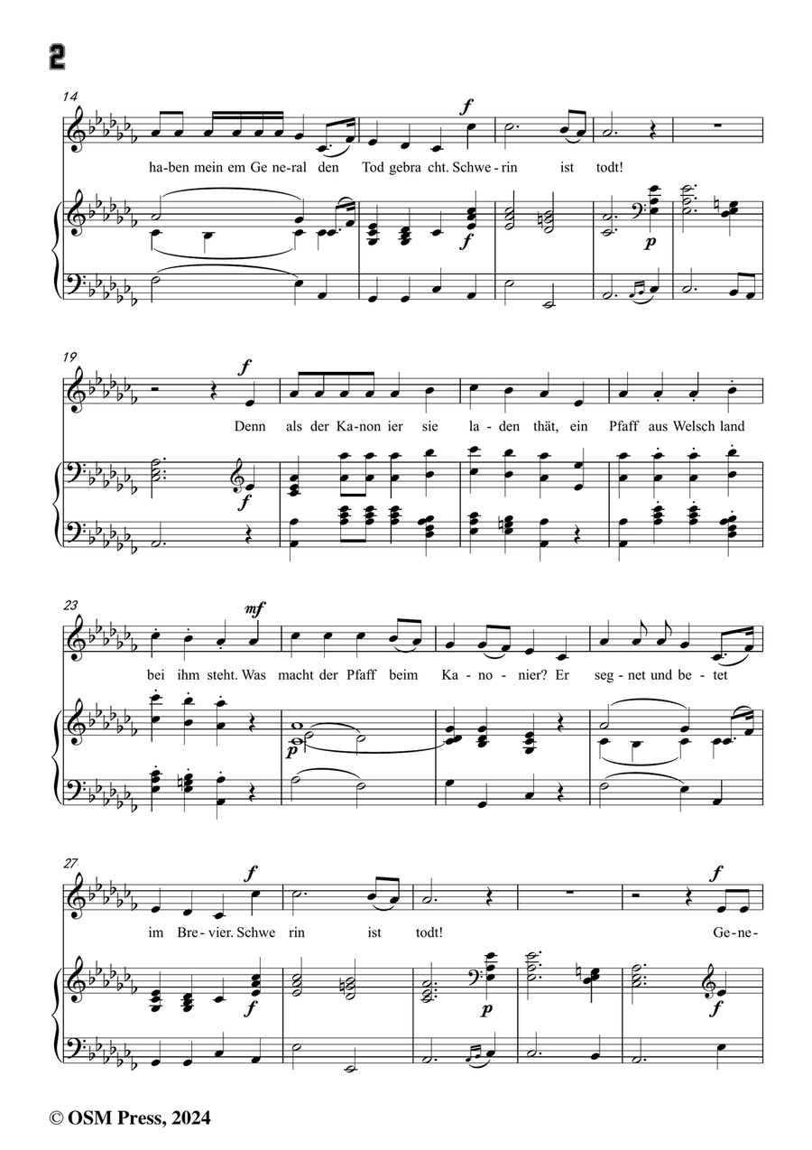 C. Loewe-General Schwerin,in a flat minor Piano, Vocal scores gallery preview page 4