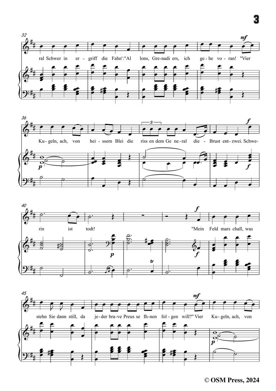 C. Loewe-General Schwerin,in b minor Piano, Vocal scores gallery preview page 5
