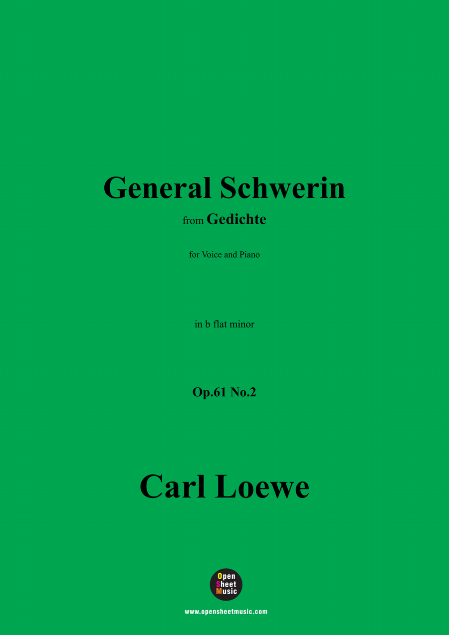 C. Loewe-General Schwerin,in b flat minor Piano, Vocal scores gallery preview page 1