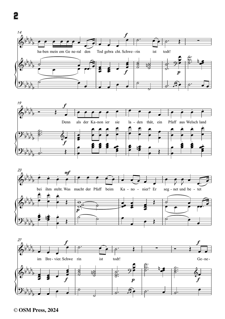 C. Loewe-General Schwerin,in b flat minor Piano, Vocal scores gallery preview page 4
