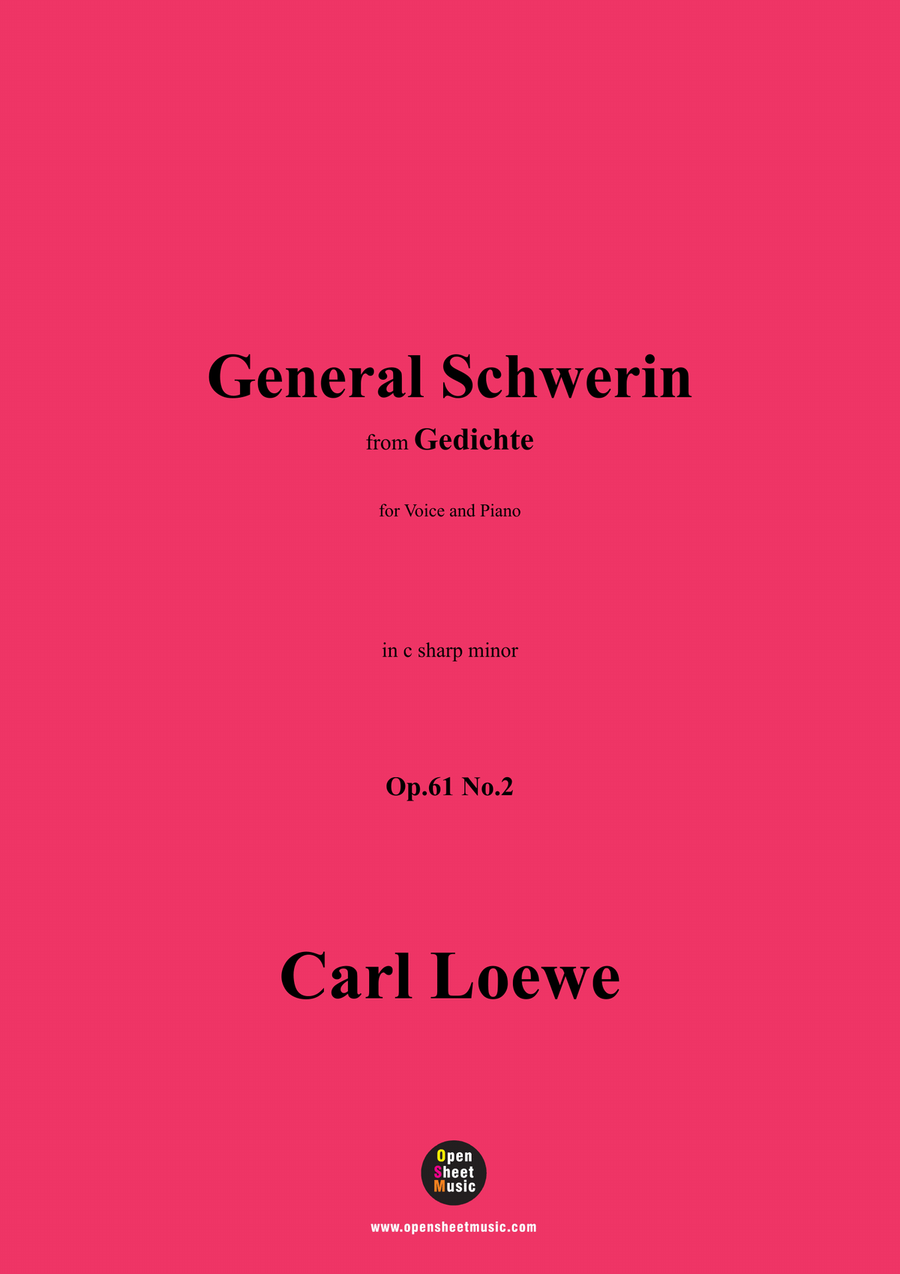 C. Loewe-General Schwerin,in c sharp minor Piano, Vocal scores gallery preview page 1