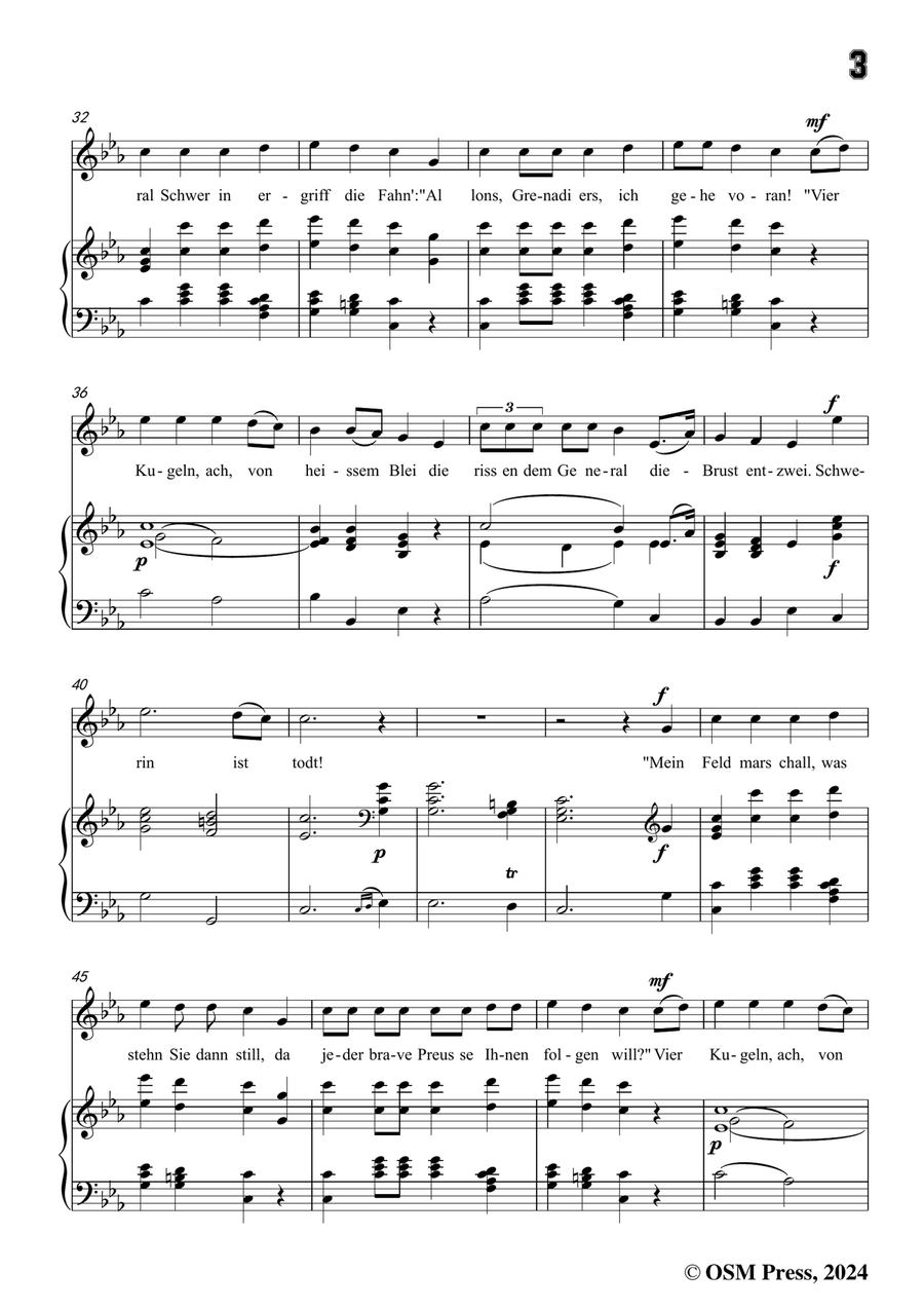 C. Loewe-General Schwerin,in c minor Piano, Vocal scores gallery preview page 5