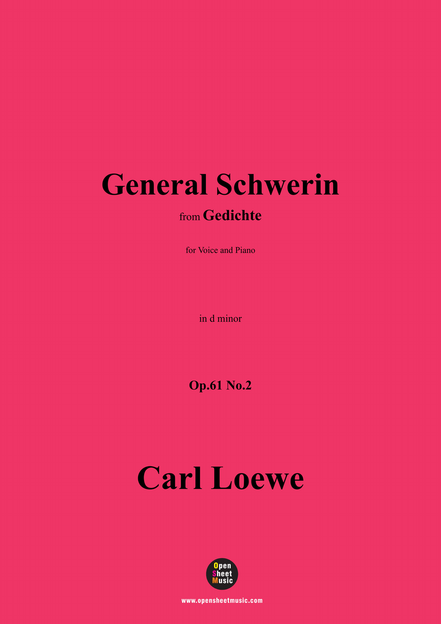 C. Loewe-General Schwerin,in d minor Piano, Vocal scores gallery preview page 1