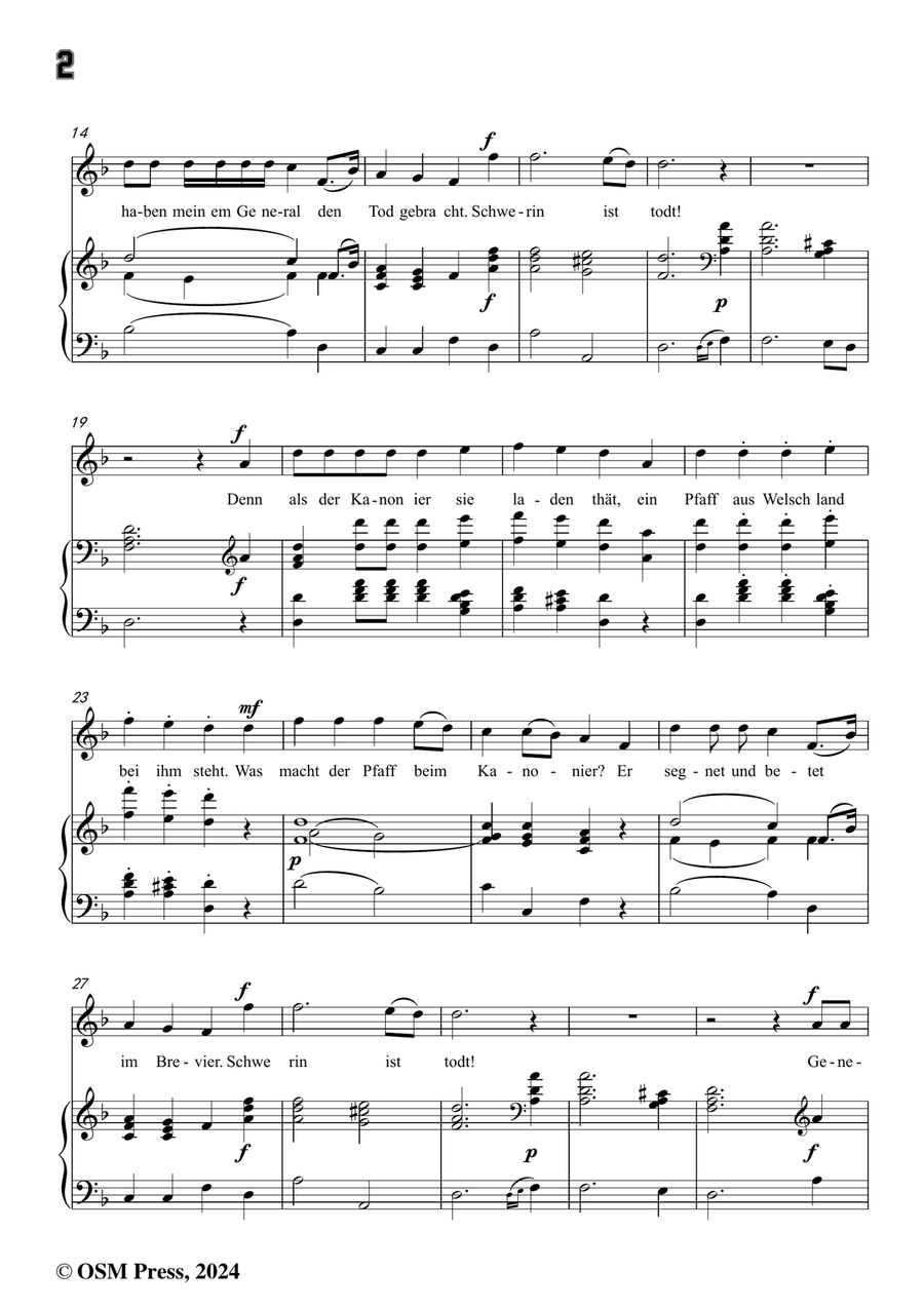 C. Loewe-General Schwerin,in d minor Piano, Vocal scores gallery preview page 4