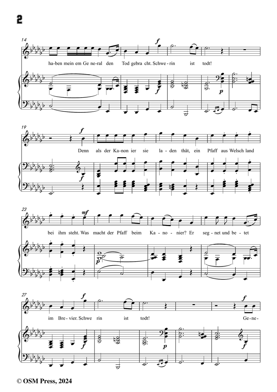 C. Loewe-General Schwerin,in e flat minor Piano, Vocal scores gallery preview page 4