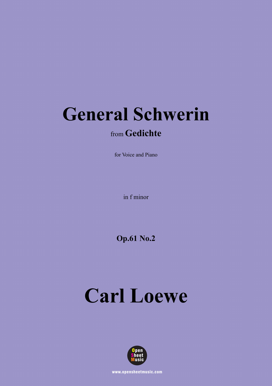 C. Loewe-General Schwerin,in f minor Piano, Vocal scores gallery preview page 1