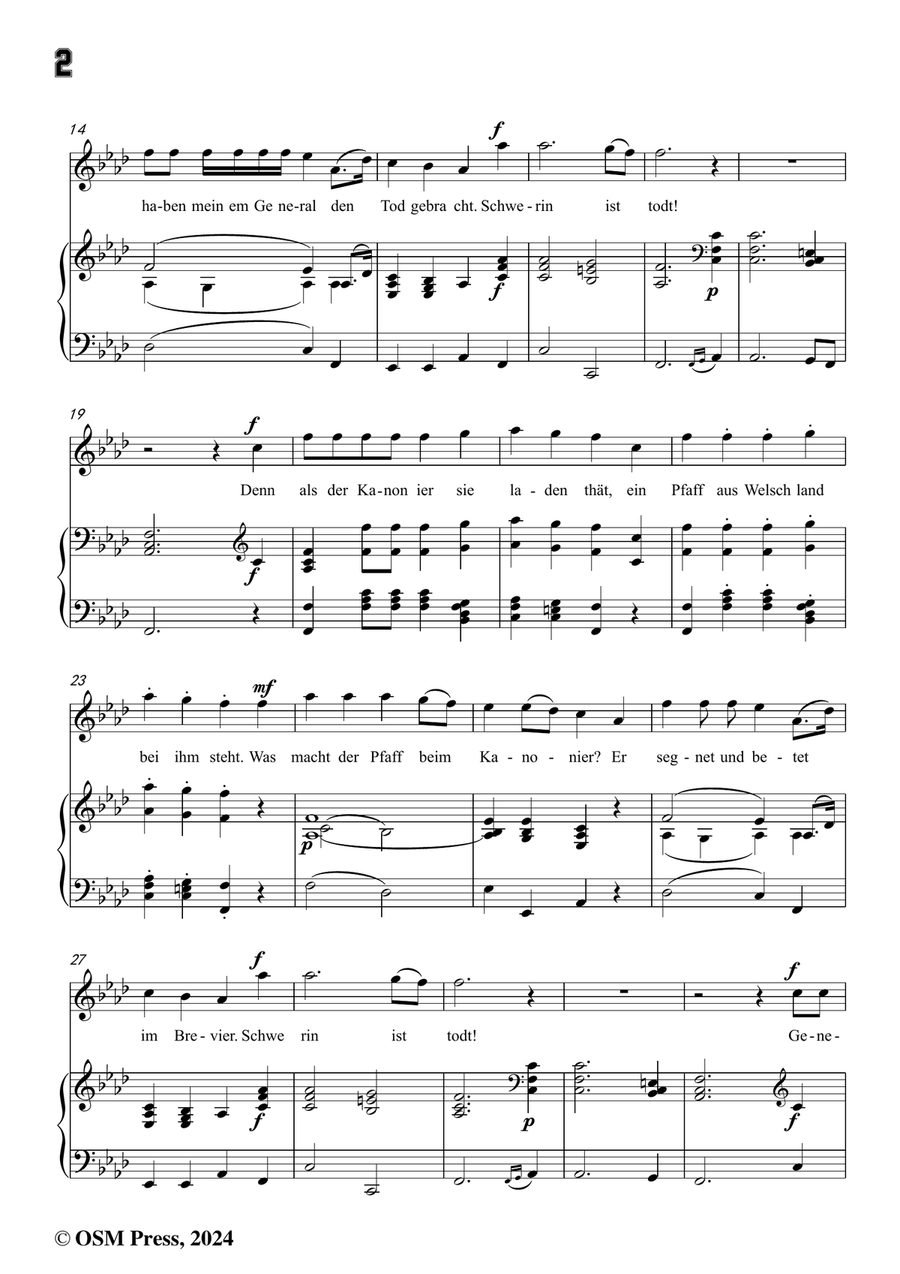 C. Loewe-General Schwerin,in f minor Piano, Vocal scores gallery preview page 4