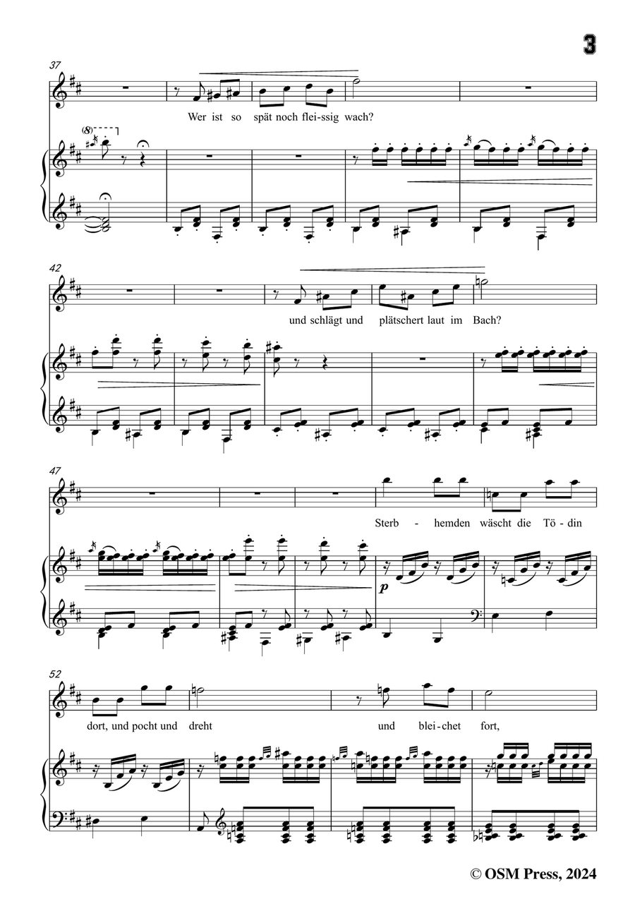 C. Loewe-Tod und Tödin,in b minor Piano, Vocal scores gallery preview page 5