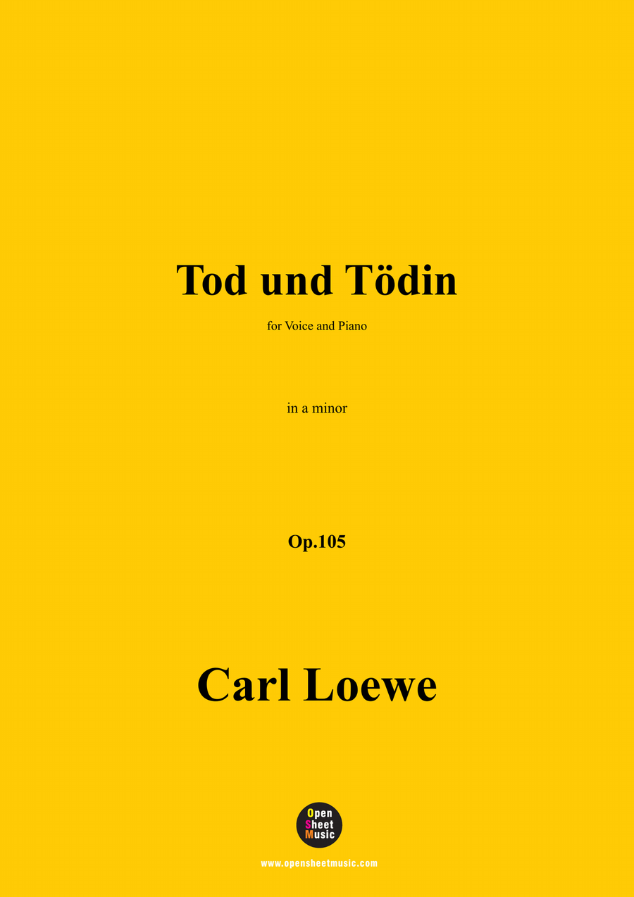 C. Loewe-Tod und Tödin,in a minor Piano, Vocal scores gallery preview page 1
