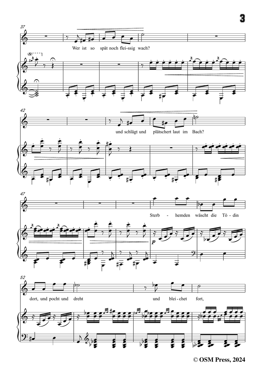 C. Loewe-Tod und Tödin,in a minor Piano, Vocal scores gallery preview page 5