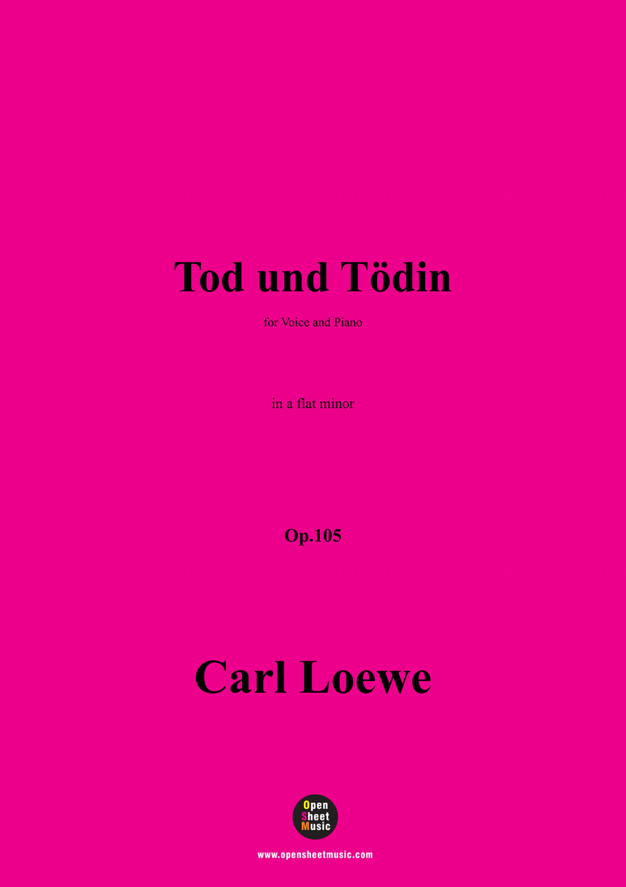 C. Loewe-Tod und Tödin,in a flat minor Piano, Vocal scores gallery preview page 1