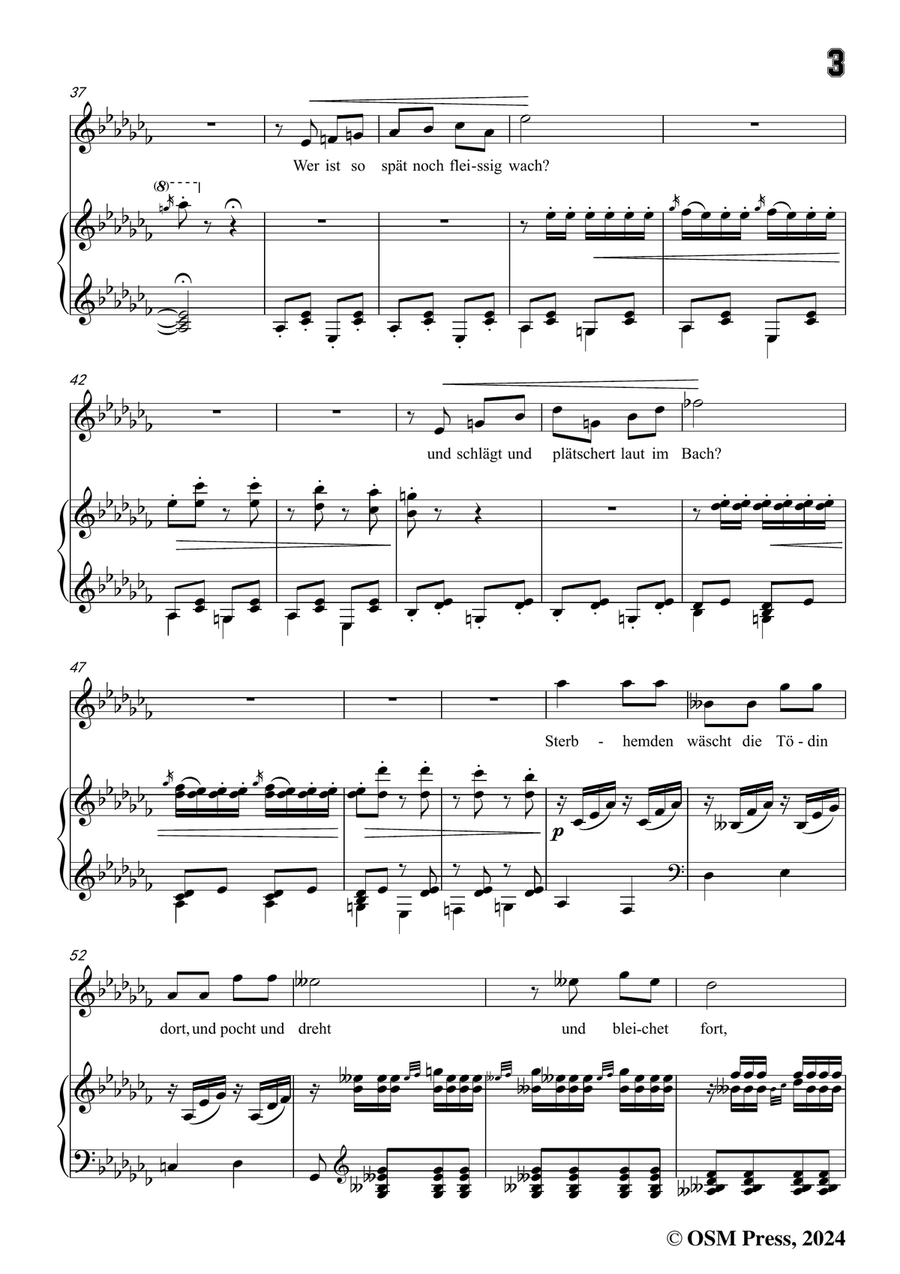 C. Loewe-Tod und Tödin,in a flat minor Piano, Vocal scores gallery preview page 5