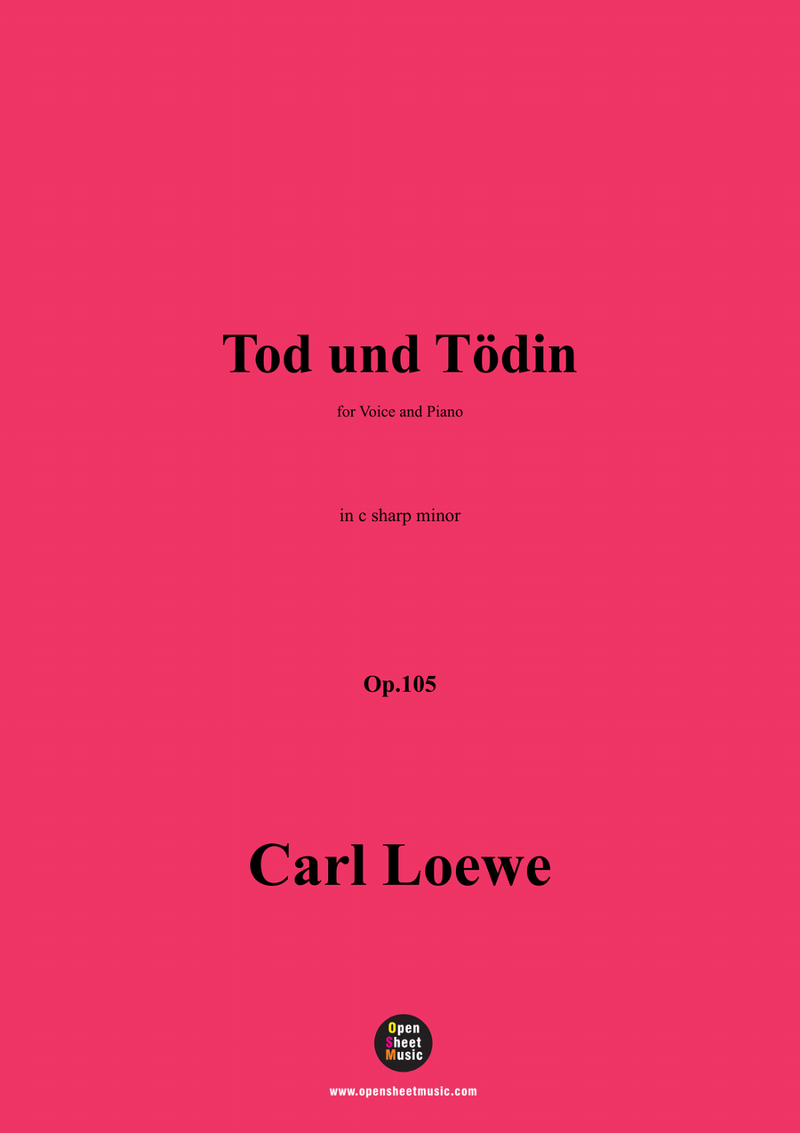 C. Loewe-Tod und Tödin,in c sharp minor Piano, Vocal scores gallery preview page 1