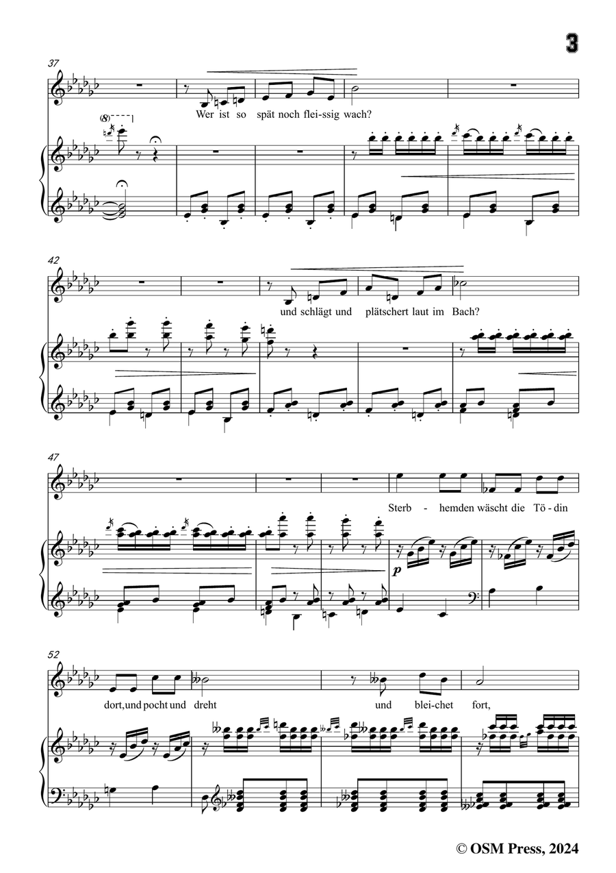 C. Loewe-Tod und Tödin,in e flat minor Piano, Vocal scores gallery preview page 5
