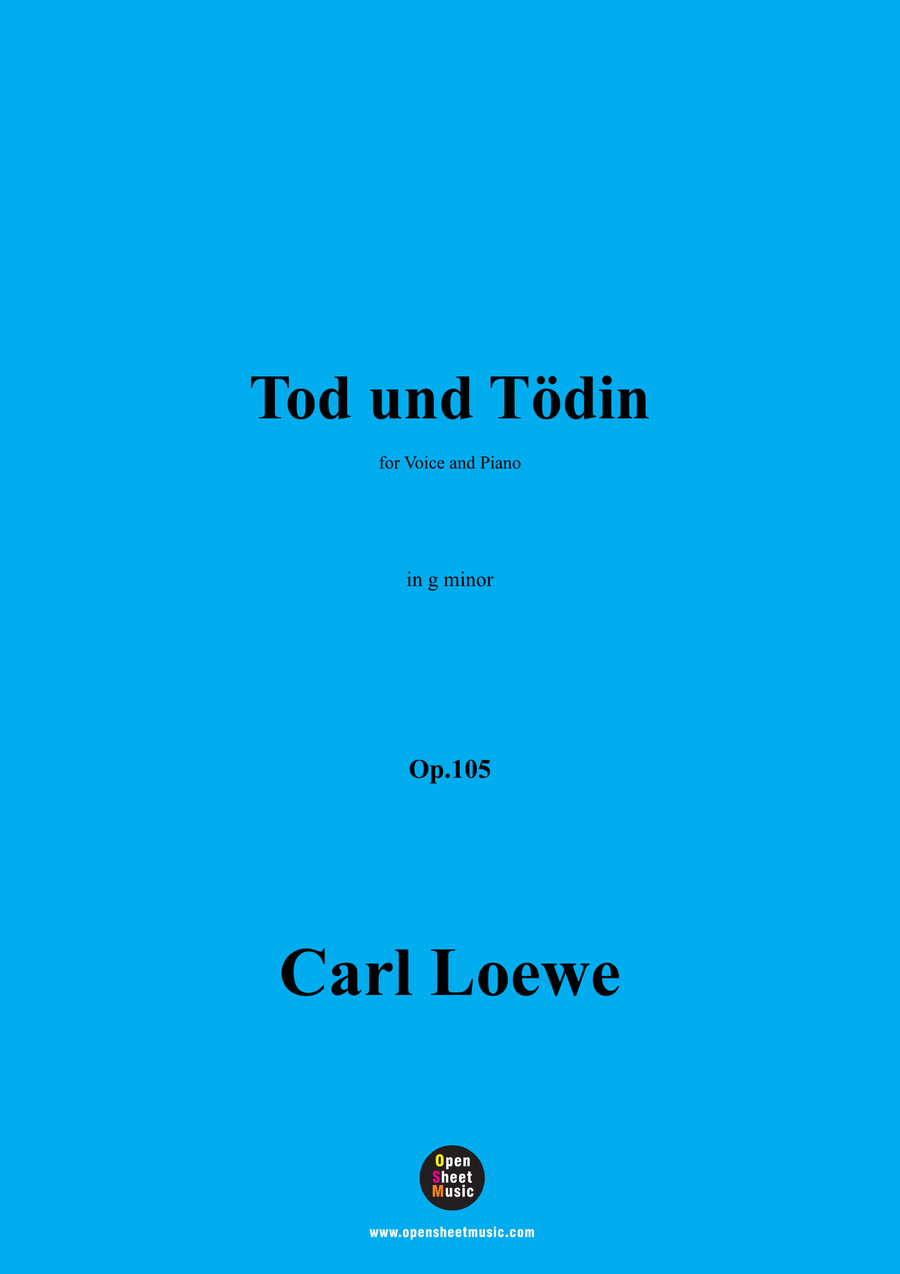 C. Loewe-Tod und Tödin,in g minor Piano, Vocal scores gallery preview page 1